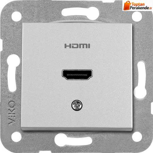 Artline Novella/Trenda Metalik Beyaz Hdmi Konnektör Kapak (Mekanizma Hariç)